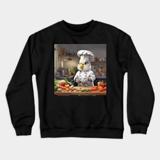 Cockatiel calopsitte cooking kitchen Crewneck Sweatshirt